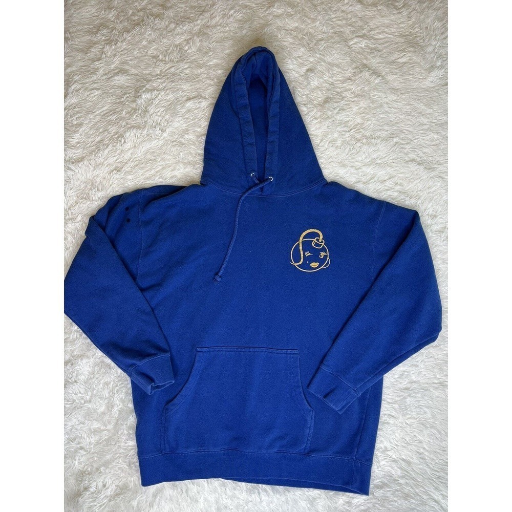 The Hundreds Madam Bomb Pullover ABS Adam Bomb Squad NFT Blue Hoodie Size Large